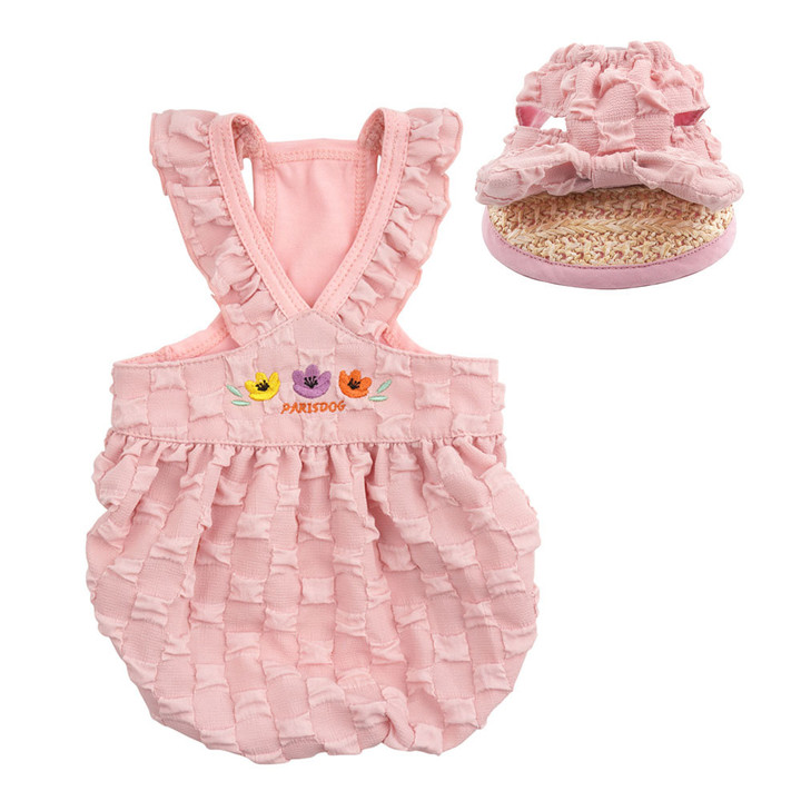 패리스독 팝콘 볼륨 펌킨 드레스세트 핑크