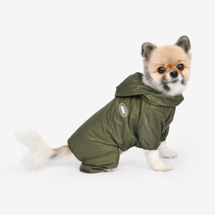 올치 캔디 올인원 우비 레인코트 카키