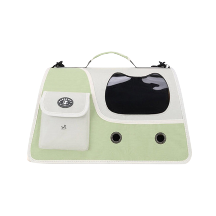 딩동펫 와이드 통풍 숄더 이동가방 그린