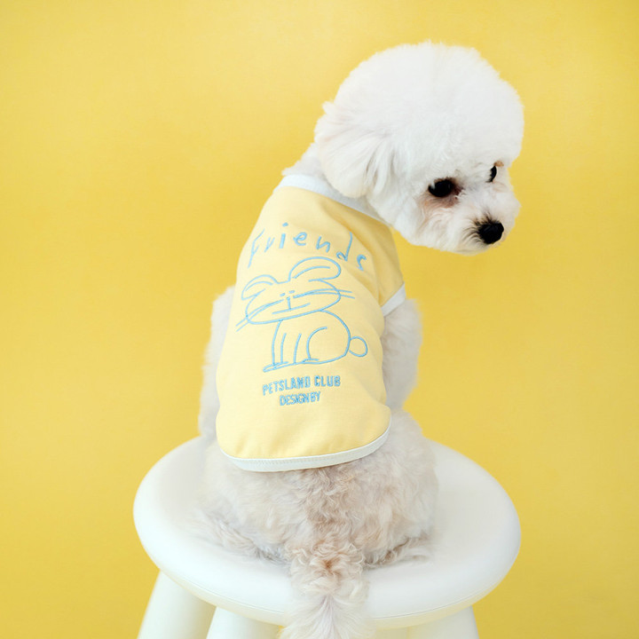펫츠랜드 프렌즈티셔츠 옐로우