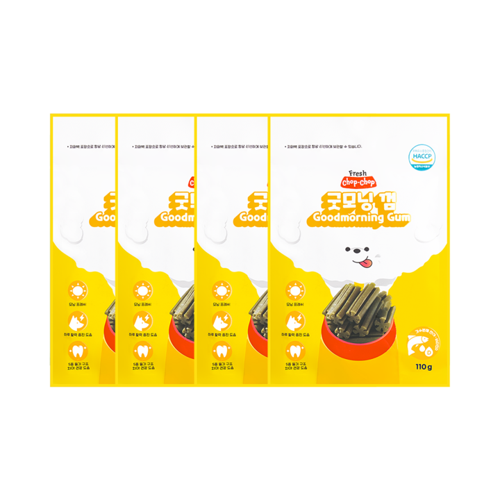 프레시탭 프레시챱챱 굿모닝 껌 110g 4묶음