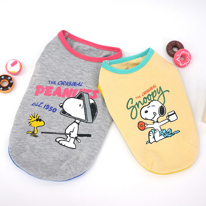 패리스독 피너츠 오리지널 티셔츠 그레이