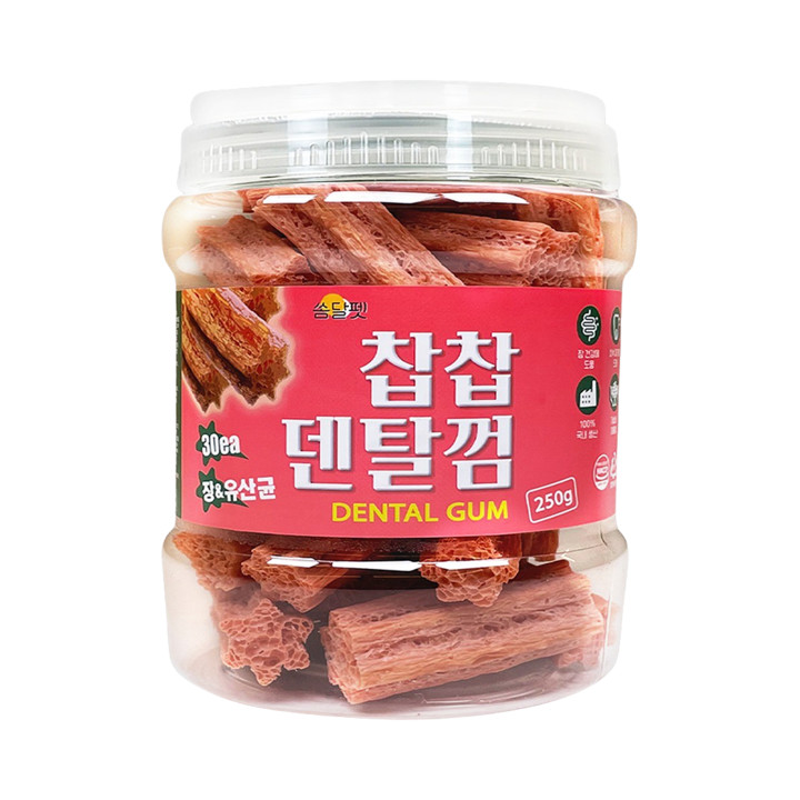 쏨달펫 찹찹 덴탈껌 장&유산균 30개입