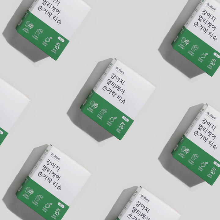 닥터블랭크 강아지 멀티케어 손가락 티슈 30매