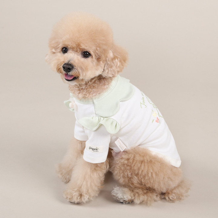 리토가토 오가닉 플라워버니 티셔츠 그린