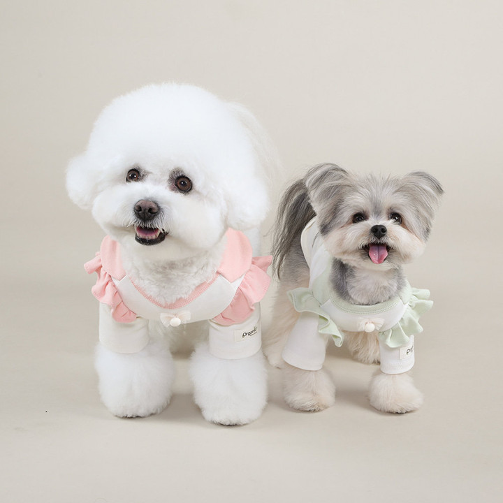 리토가토 오가닉 플라워버니 티셔츠 그린