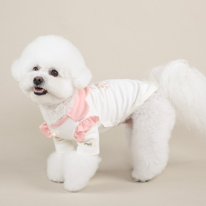 리토가토 오가닉 플라워버니 티셔츠 핑크