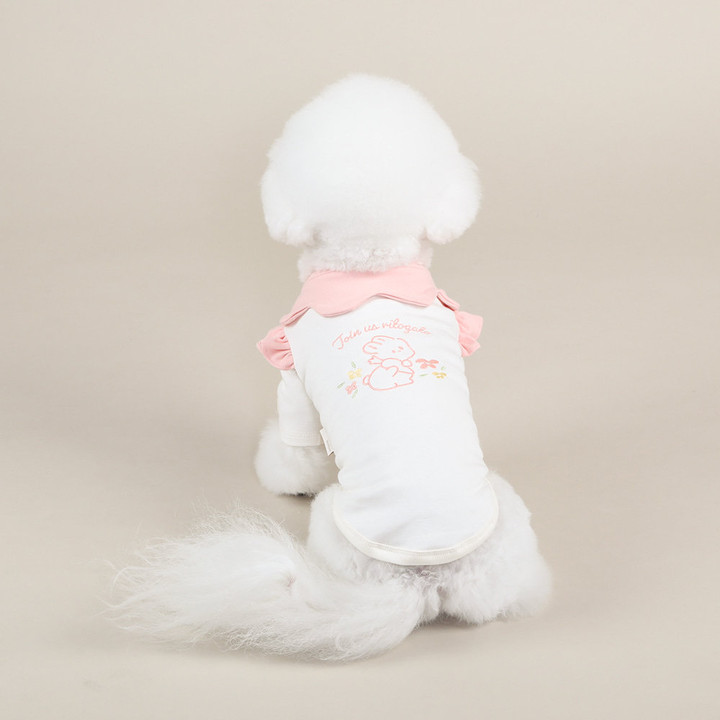 리토가토 오가닉 플라워버니 티셔츠 핑크