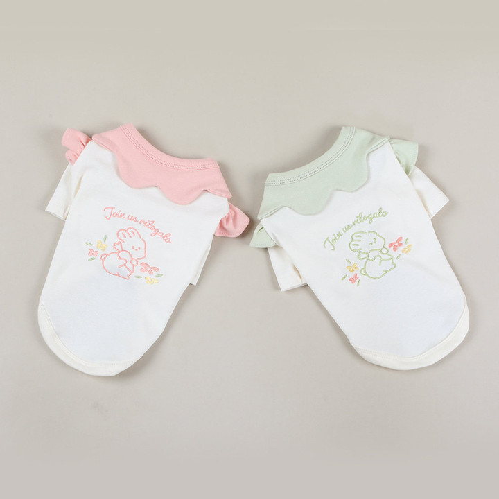 리토가토 오가닉 플라워버니 티셔츠 핑크