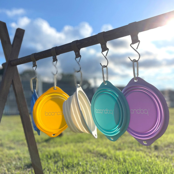 분독 실리콘 접이식 워터보울 퍼플