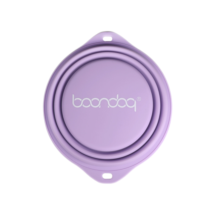 분독 실리콘 접이식 워터보울 퍼플