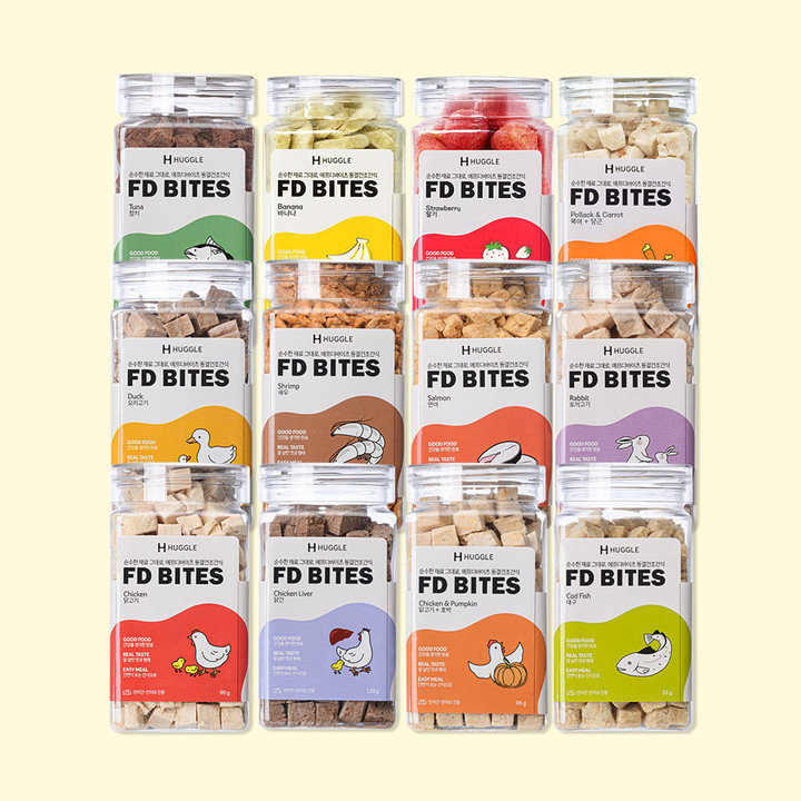 허글 에프디바이츠 동결건조간식 보틀 딸기 25g