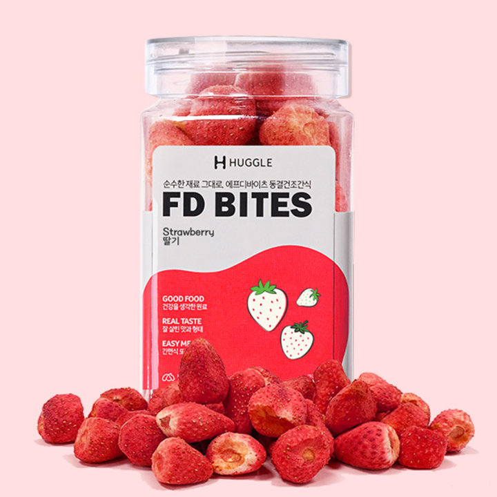 허글 에프디바이츠 동결건조간식 보틀 딸기 25g