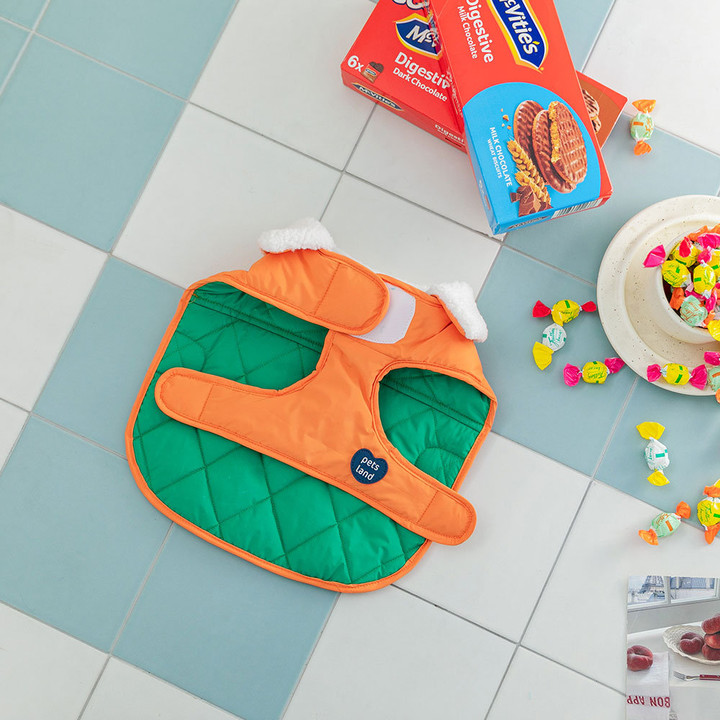 펫츠랜드 모던케이프패딩 오렌지