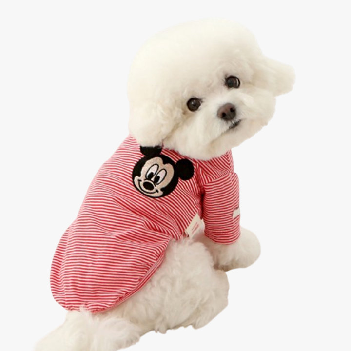 이츠독 디즈니 미키 스트라이프 티셔츠 레드