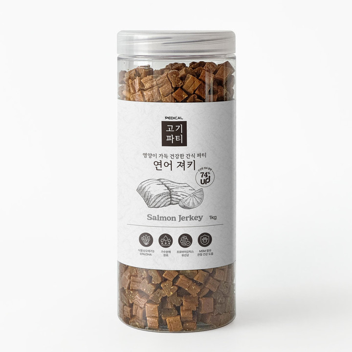 페디칼 고기파티 연어 져키 1kg