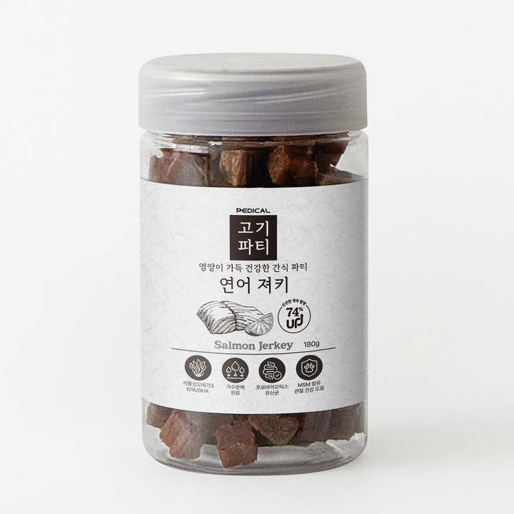 페디칼 고기파티 연어 져키 180g