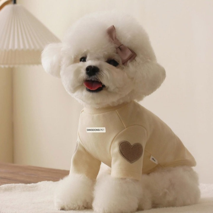 딩동펫 하트 폴라넥 티셔츠