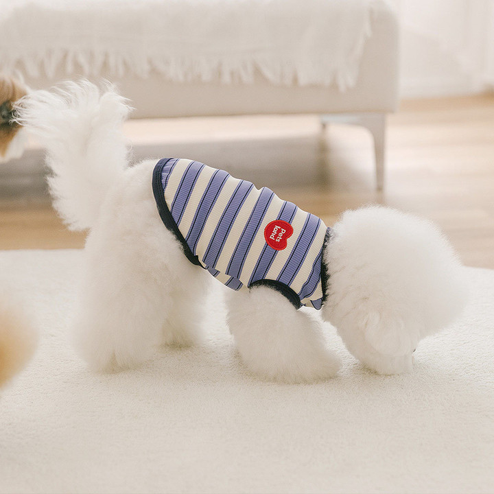 펫츠랜드 데일리하트티셔츠 라인즈블루