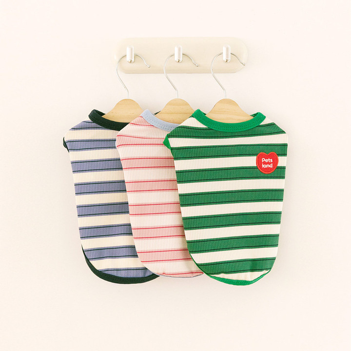 펫츠랜드 데일리하트티셔츠 라인즈블루