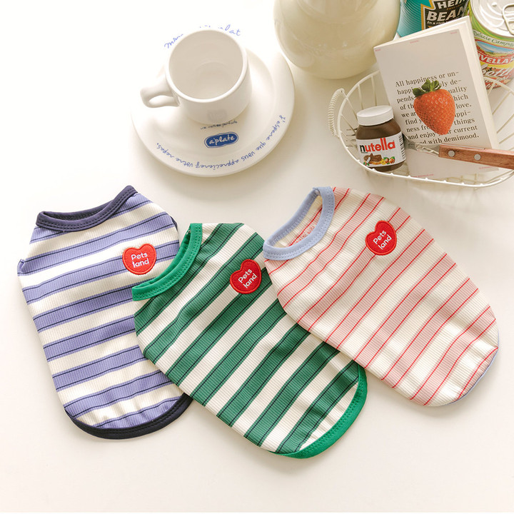 펫츠랜드 데일리하트티셔츠 라인즈블루