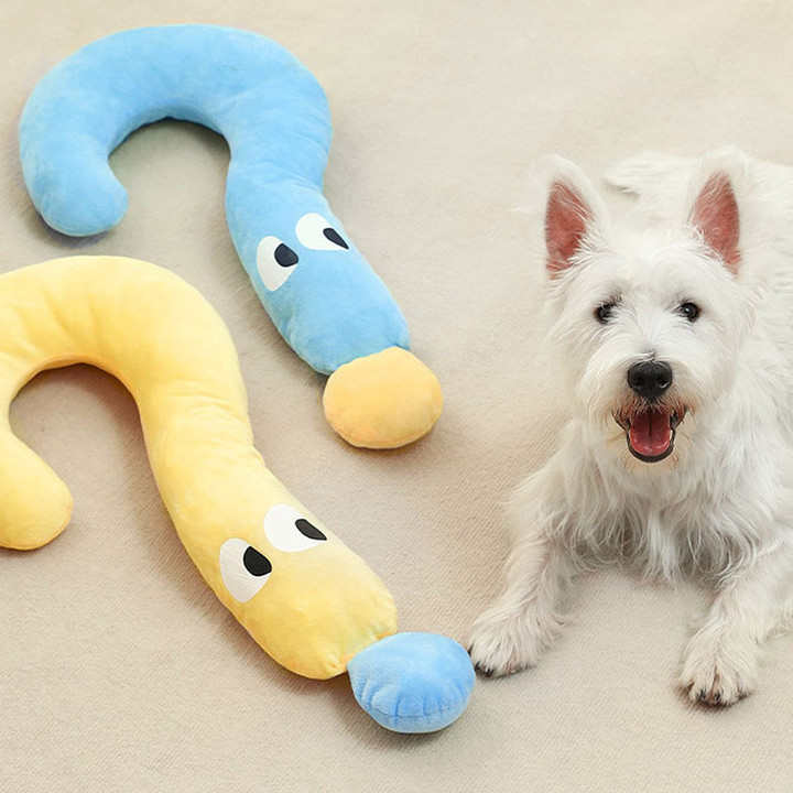 딩동펫 물음표 코튼 애착인형 목베개