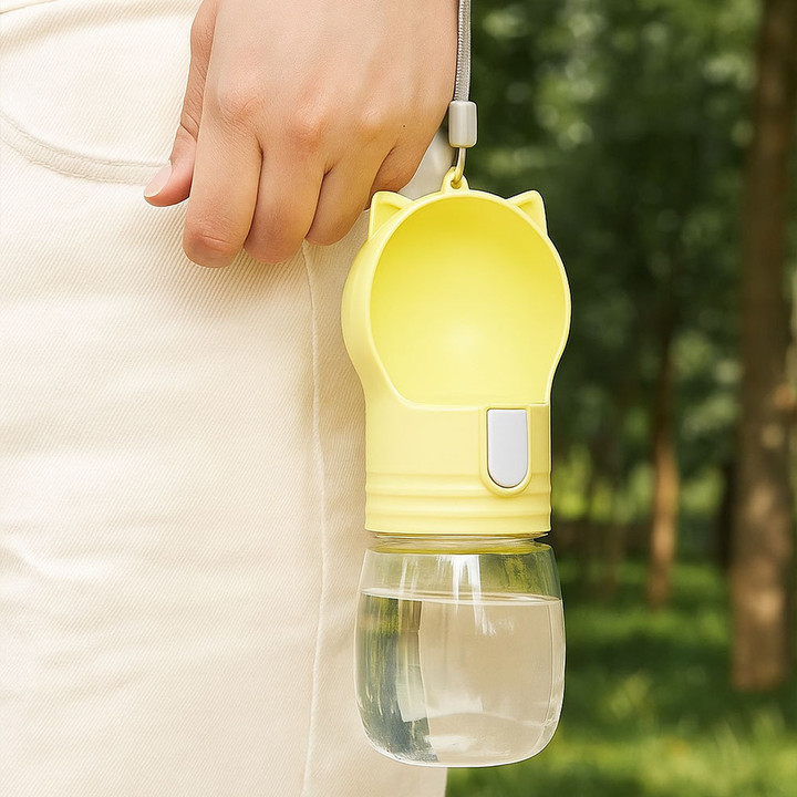 크레용펫 쫑긋 원터치 휴대용 산책 물병 (2type)