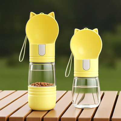 크레용펫 쫑긋 원터치 휴대용 산책 물병 (2type)