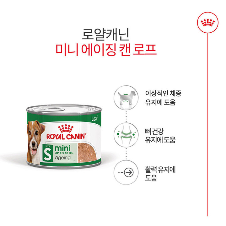 로얄캐닌 미니 에이징 로프 캔 195g