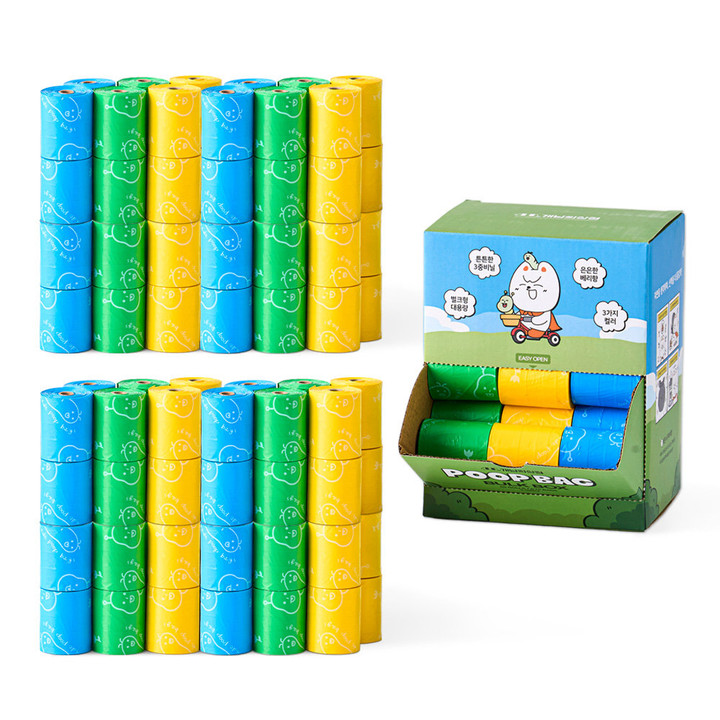 개님의상점 친환경 풉백 배변봉투 대용량 벌크박스 (45롤/675매)