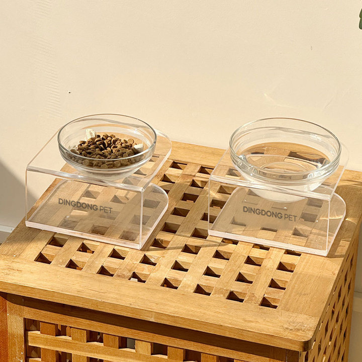 딩동펫 투명 글라스 보울 식기