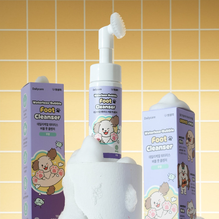 펫생각 데일리케얼 워터리스 버블 풋 클렌저 150ml