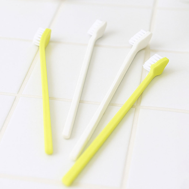 크레용펫 세모 미니 칫솔(라임/화이트)