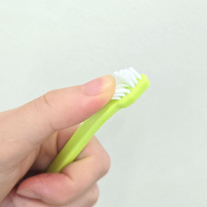 크레용펫 세모 미니 칫솔(라임/화이트)