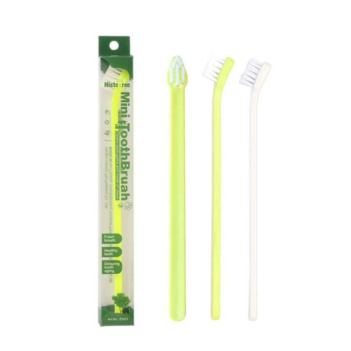 크레용펫 세모 미니 칫솔(라임/화이트)