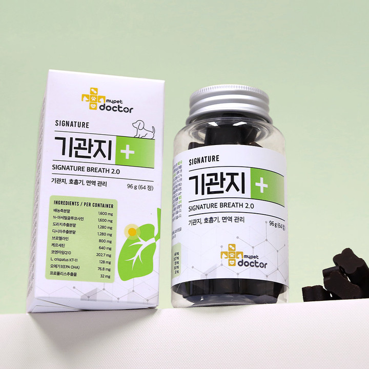 마이펫닥터 시그니처 2.0 호흡기&기관지 영양제 64정