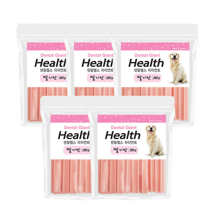덴탈헬스플러스 자이언트 딸기맛 260g x 5개