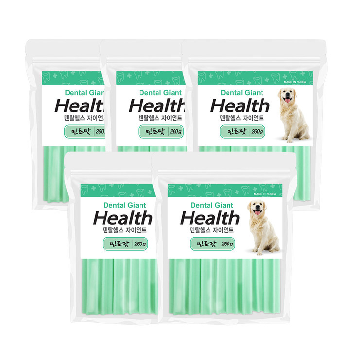 덴탈헬스플러스 자이언트 민트맛 260g x 5개