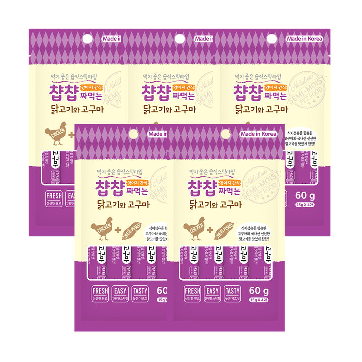 챱챱 닭고기고구마 60g x 5개