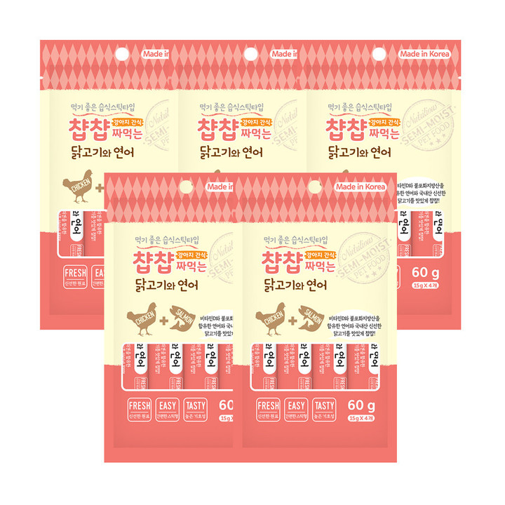 챱챱 닭고기연어 60g x 5개