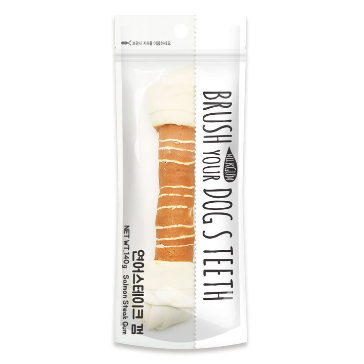 BRUSH YOUR DOG'S TEETH 브독 연어스테이크 껌 1P
