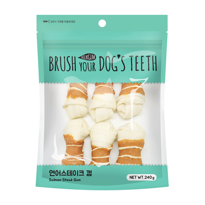 BRUSH YOUR DOG'S TEETH 브독 연어스테이크 껌 6P