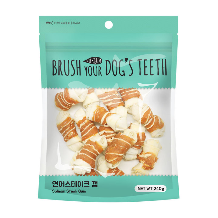 BRUSH YOUR DOG'S TEETH 브독 연어스테이크 껌 15P