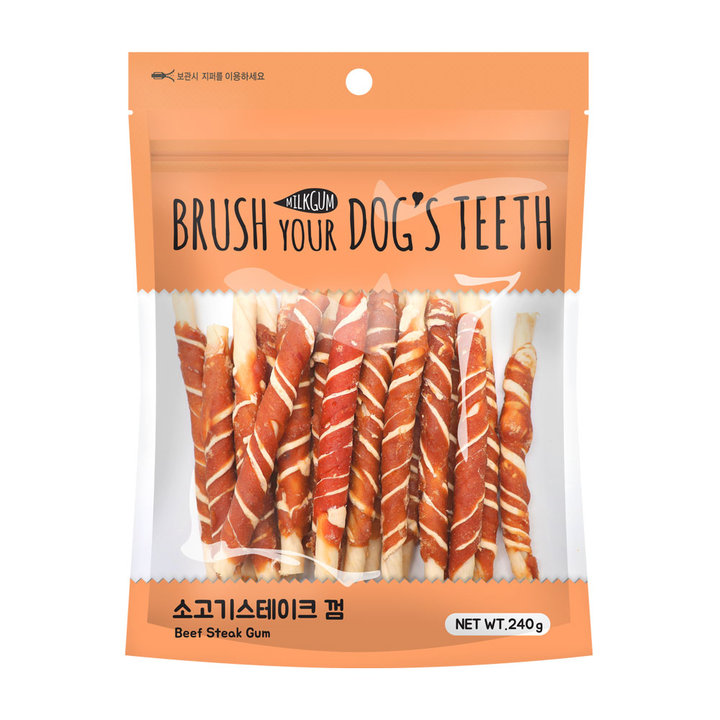 BRUSH YOUR DOG'S TEETH 브독 소고기스테이크 껌스틱 20P