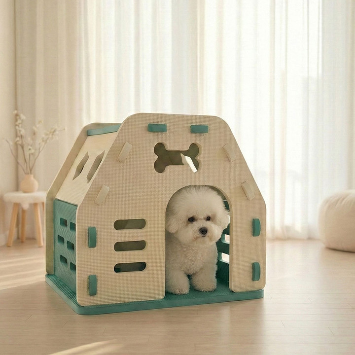 크레용펫 코지 폼 하우스 대형 강아지 집