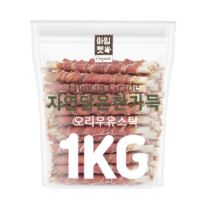 아임펫 자연담은 한가득 오리우유스틱 1kg