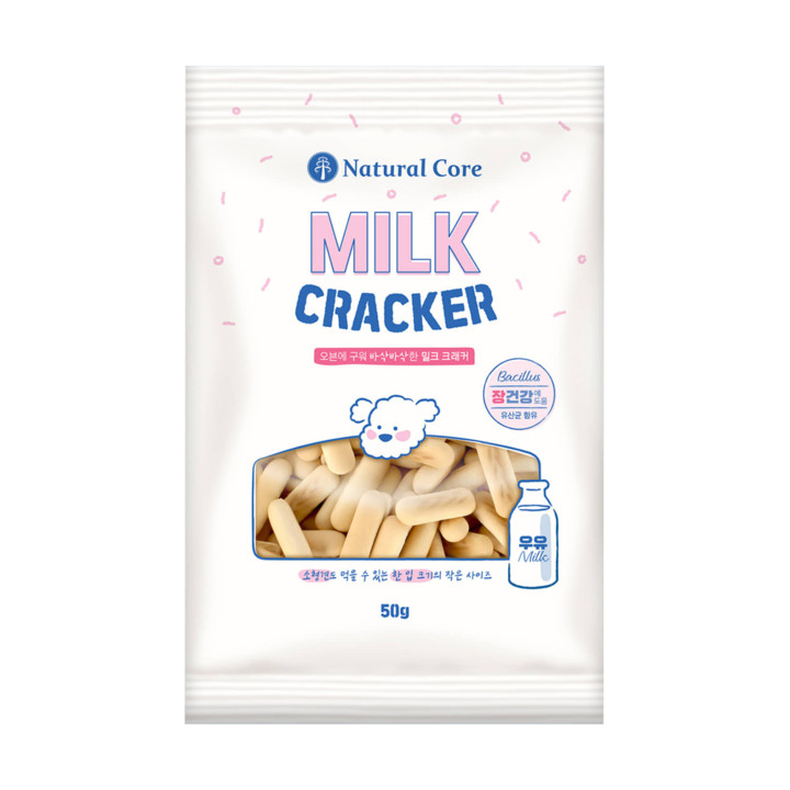 [유통기한 임박 26.07.07] 네츄럴코어 밀크 크래커 50g