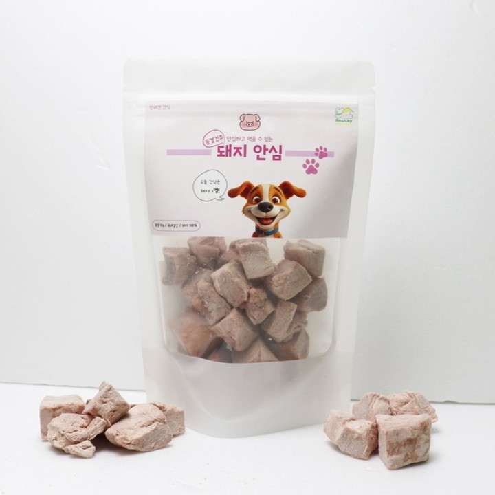 헬시하이펫 강아지 동결건조 간식 돼지안심, 50g, 1개