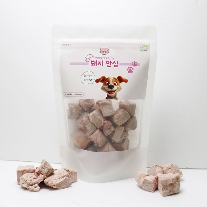 헬시하이펫 강아지 동결건조 간식 돼지안심, 50g, 1개