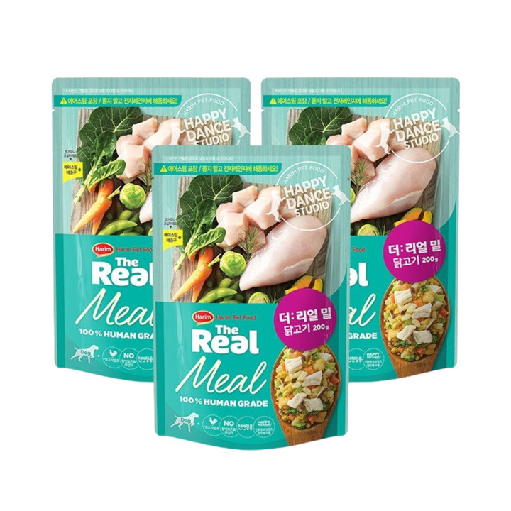 하림펫푸드 더리얼 밀 닭고기 200g X 3팩